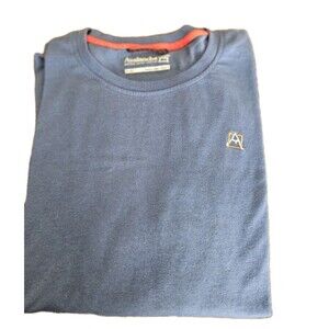 Avalanche Outdoor Supply Mens Large Long Slv Tee Crew Neck T-Shirt Blue Logo